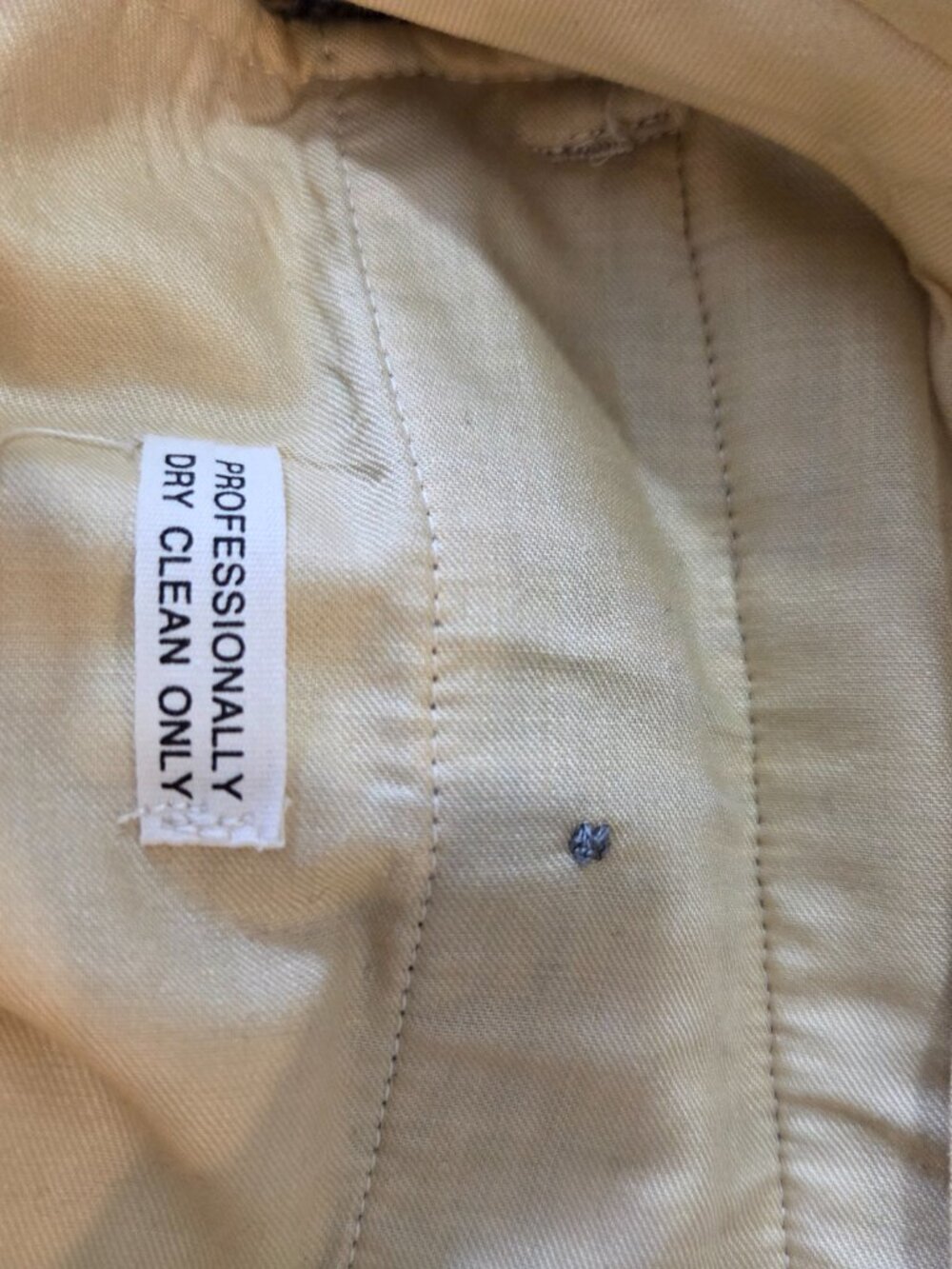 Vintage Men's Wool Camel Navy Trousers 40" x 28" Italy - Picture 8 of 8